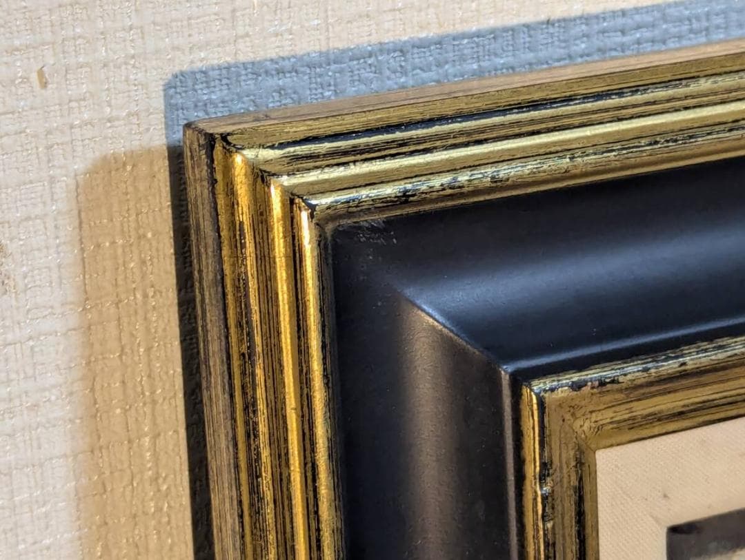 【真作】絵画　梶原貫五　油彩10号　夏の白樺　雄大な木々と田園風景　V39