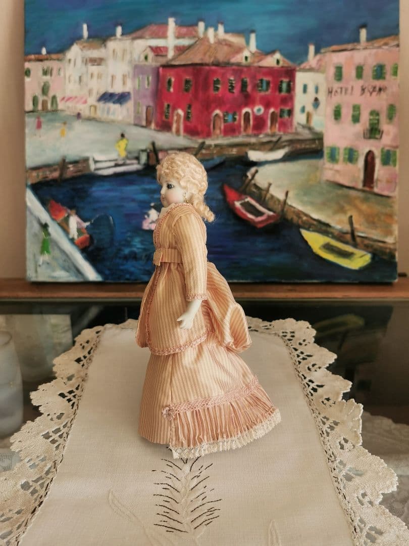 ヴィンテージ 作家物ミニョネットフレンチビスクドール キャシーハンセン作 貴婦人