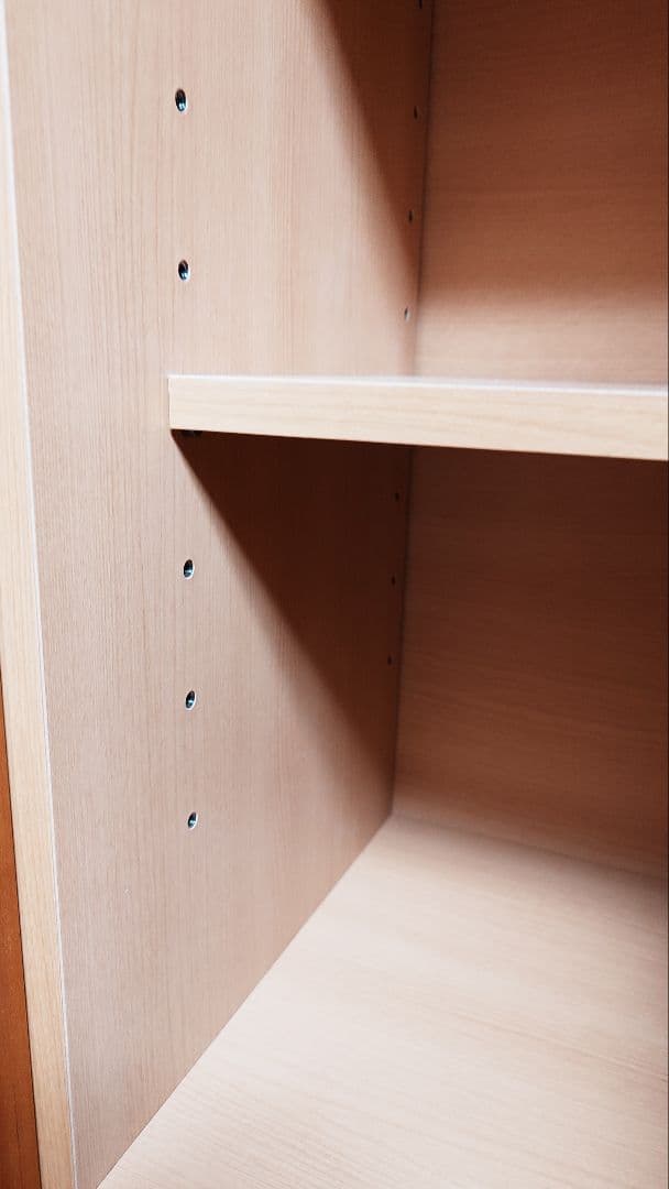 木製本棚 ガラス扉付き チェリー