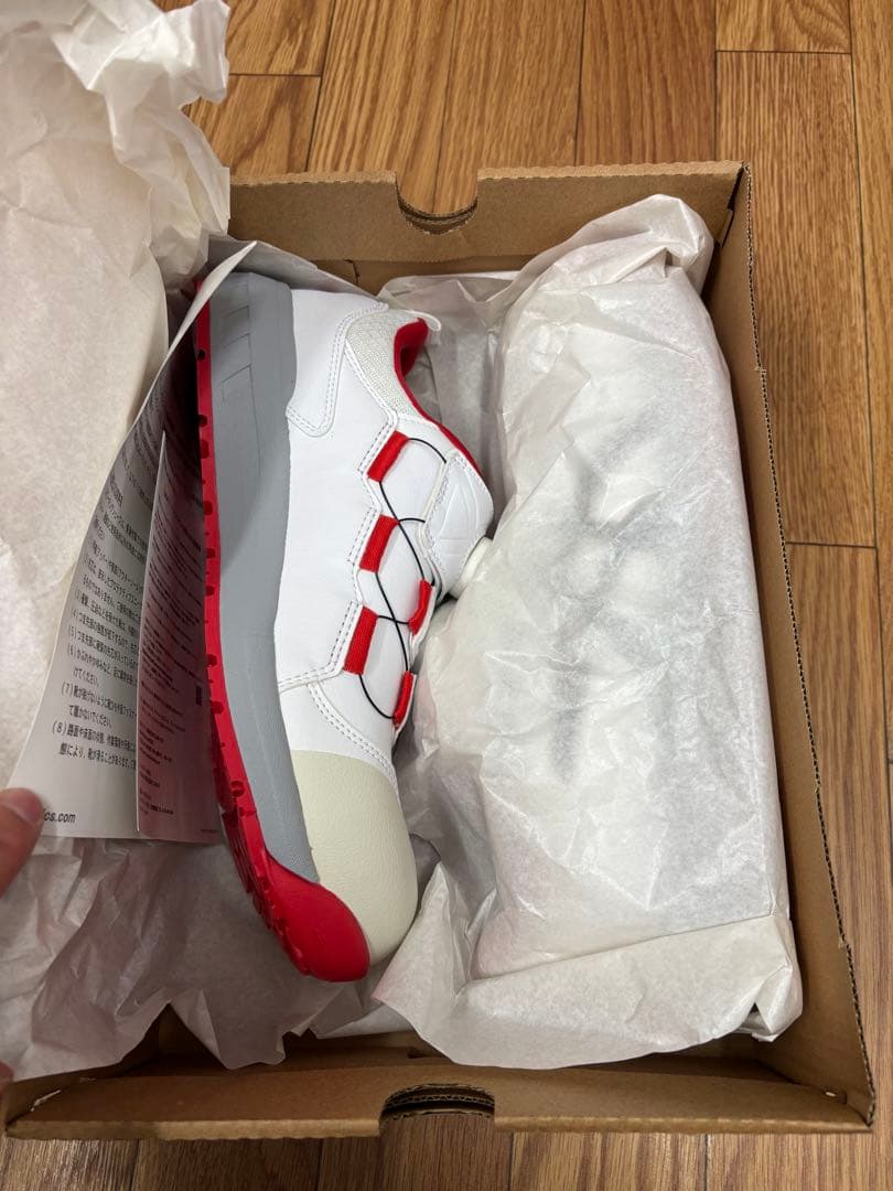 asics 安全靴 26.5㎝　新品未使用 BOAシステム ホワイト/レッド