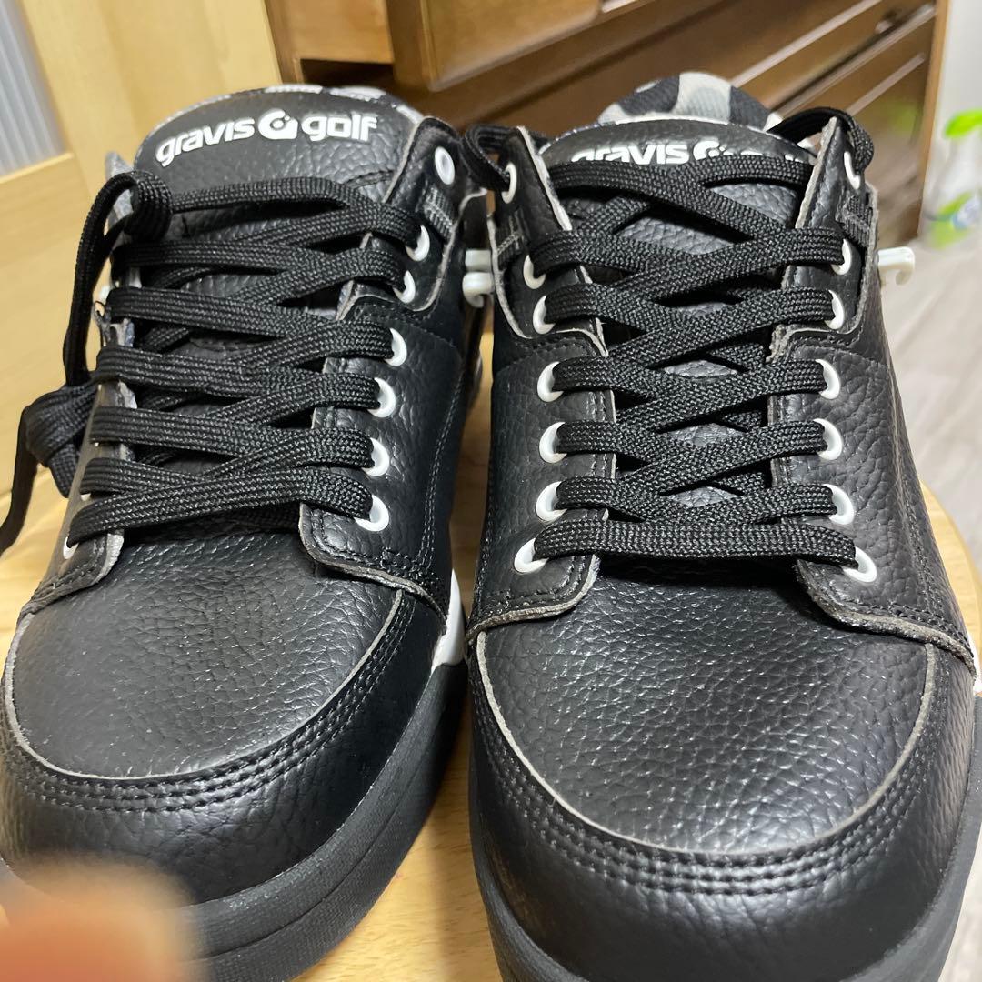 グラビス ゴルフ シューズ 25.0cm 15903 ブラック　カモフラ柄