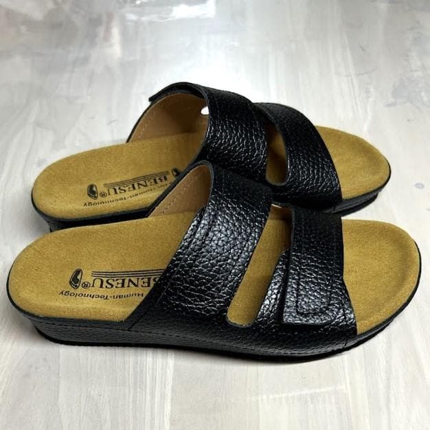 新品 24㎝ 0092B 黒 ベネッシュ室内履 スリッパBENESUベネシュ