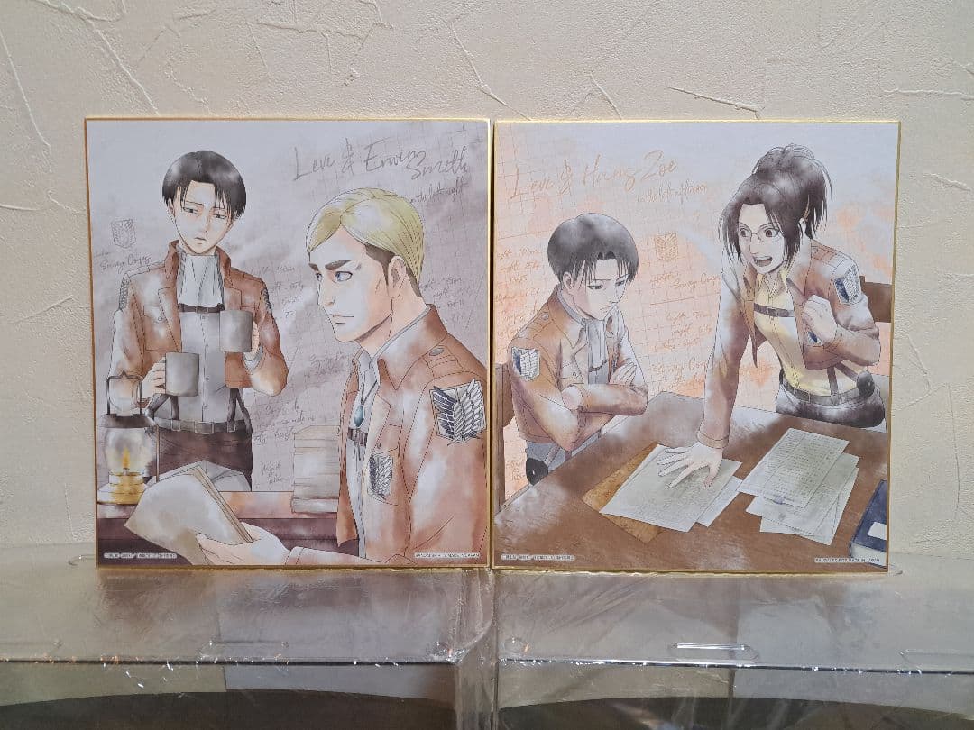進撃の巨人 色紙 リヴァイ エレン ミカサ ハンジ エルヴィン 5枚セット