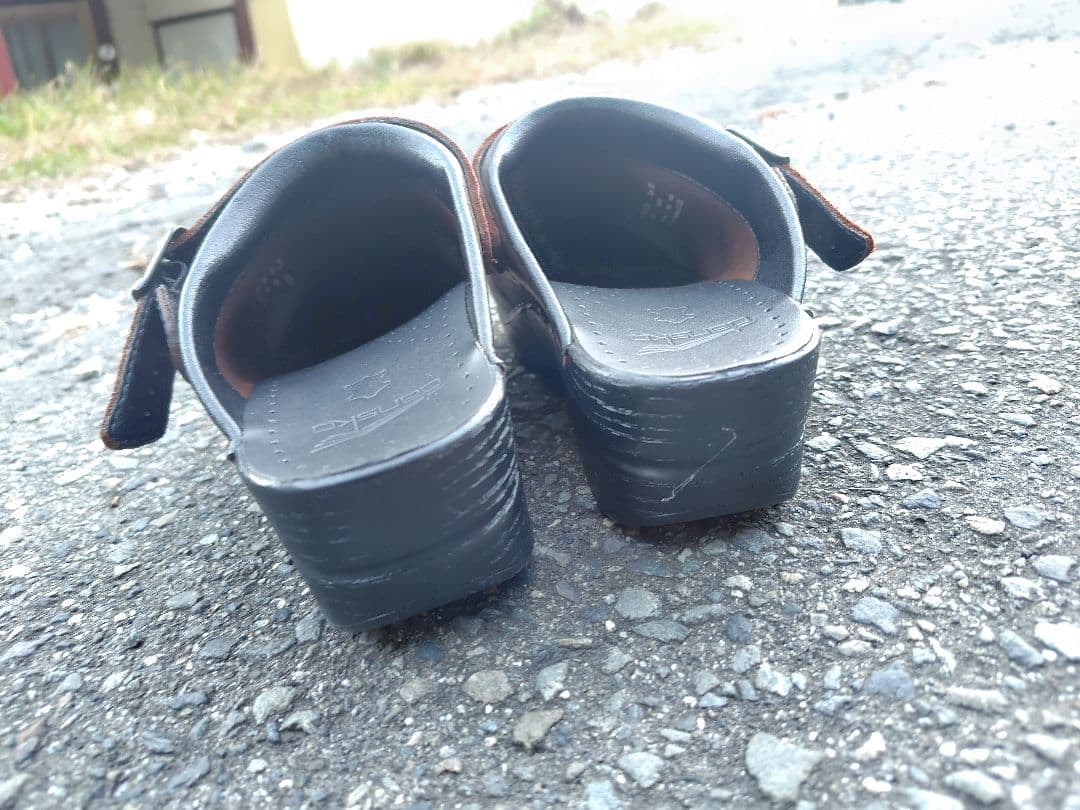 dansko ダンスコ レザー サボサンダル レディース 38 ダークブラウン