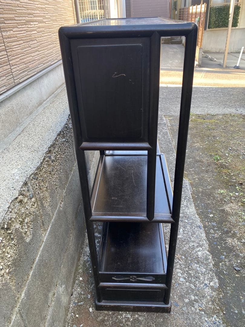 木製 飾り棚 和風 レトロ アンティーク 和室 収納 インテリアラック 状態込み