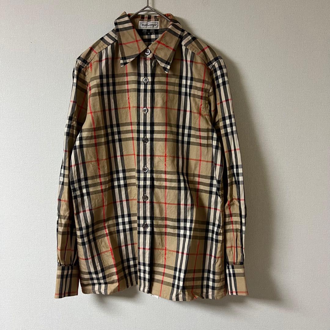 90s burberrys（バーバリー）ノバチェック シャツ/S/ノバチェック