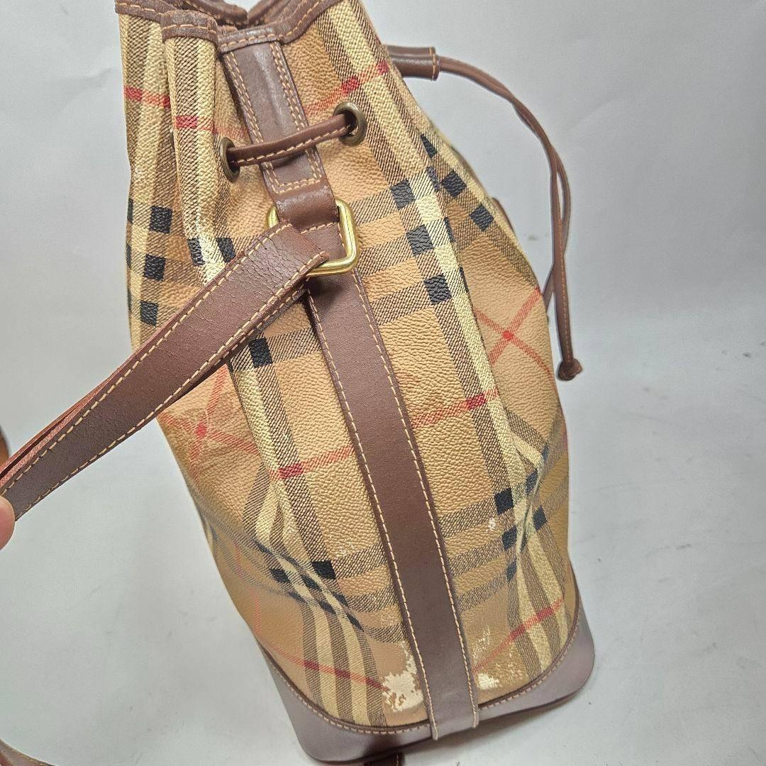 BURBERRY 巾着 ショルダーバッグ シャドーホース ノバチェック