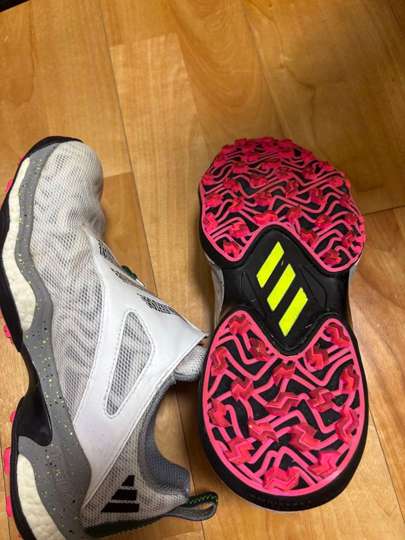 adidas BOOST ゴルフシューズ ホワイト/グレー