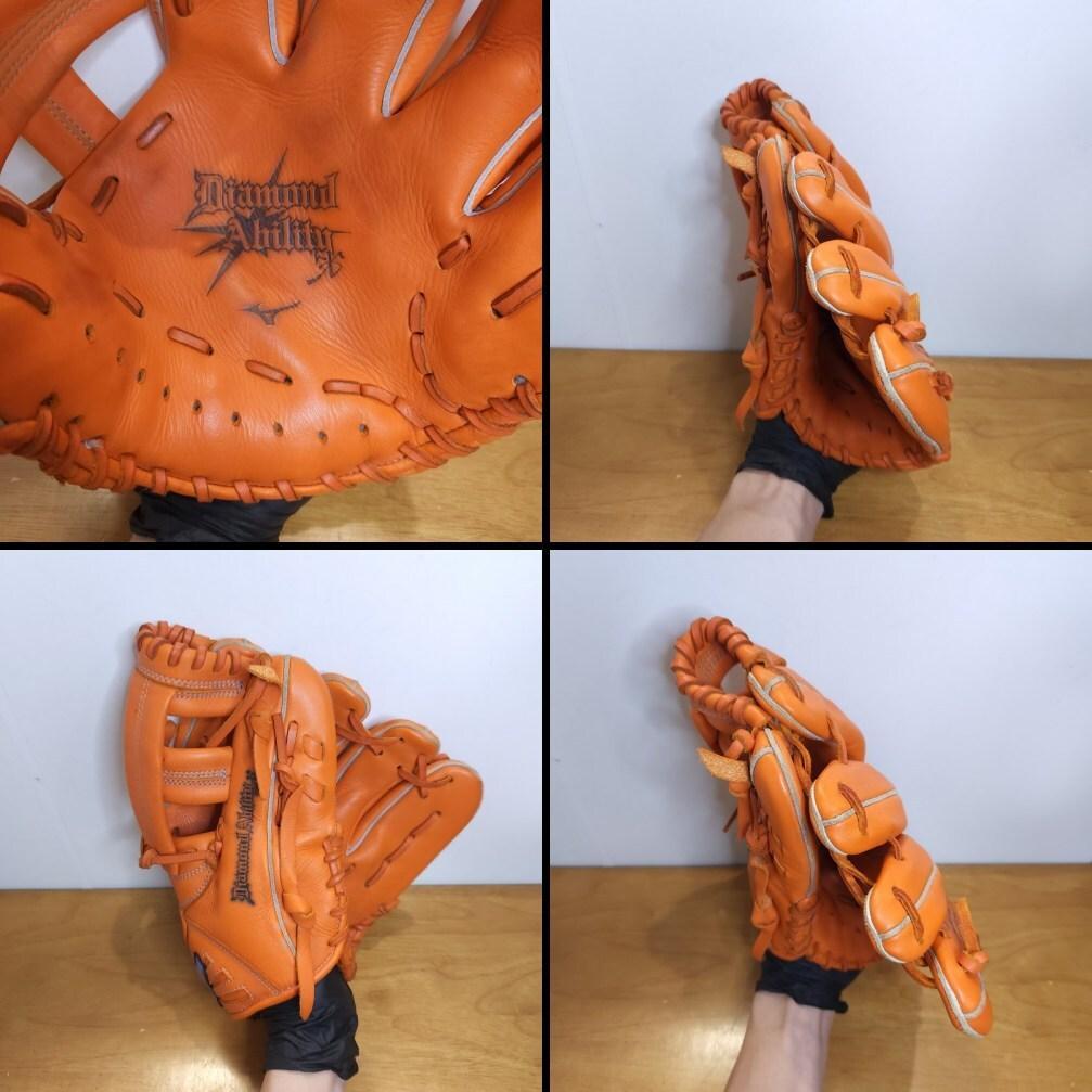 ミズノ 菊池涼介モデル ダイアモンドアビリティクロス 美品 内野用 軟式グローブ
