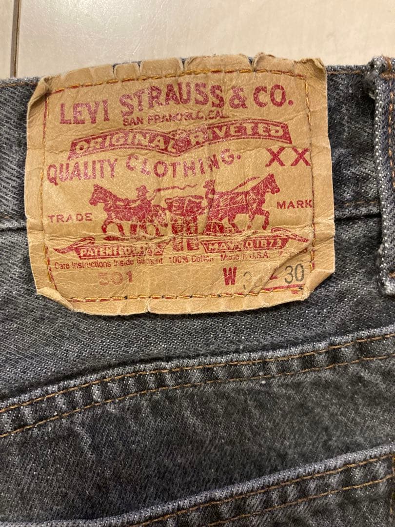 80s USA製 Levi’s 501 先染めブラックW36L30 1989年製
