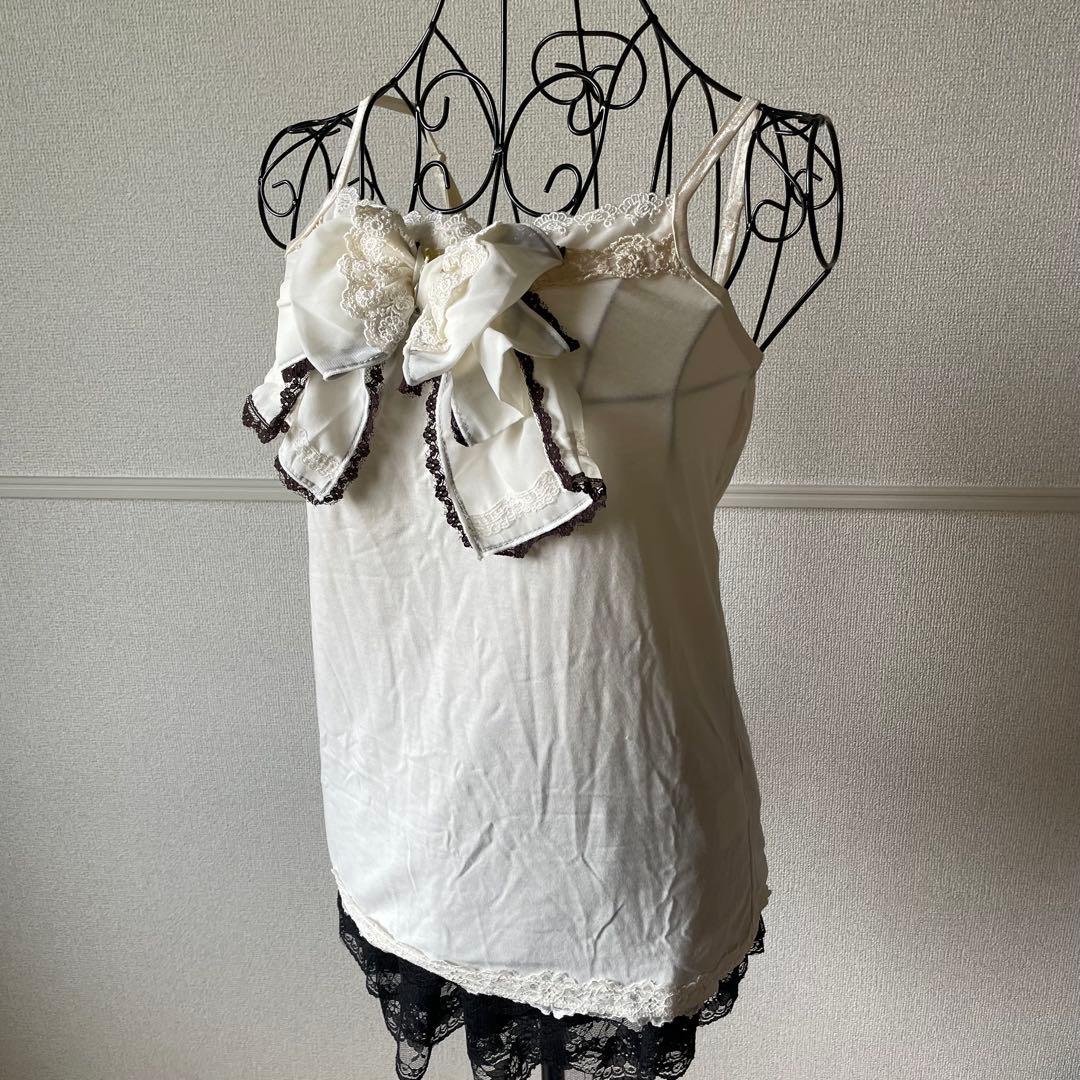 アクシーズファム ビックリボンキャミソール フェアリーグランジ y2k 森ガール