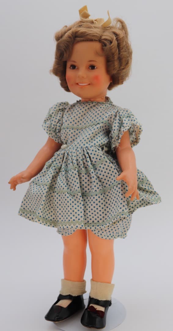 ビンテージ、シャーリー・テンプル人形 ポルカドットのドレス IDEAL