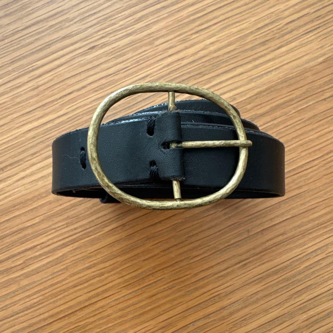 ミナペルホネン　レザーベルト　ブラック