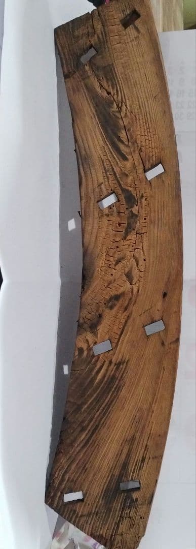 書道 木製 曲線板 漢字　看板　日全寿