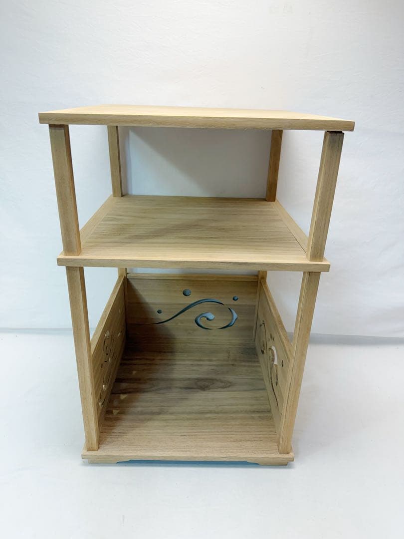 茶道具 淡々斎好 荒磯棚 桐木地 四本柱 波頭透し 組立式 元箱