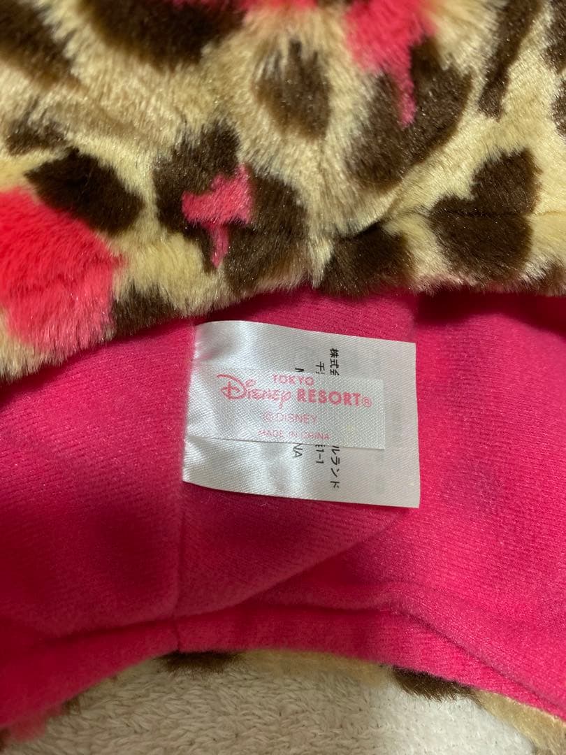 ディズニー　ミニー　ヒョウ柄　ファンキャップ カチューシャ　ピンク　セット