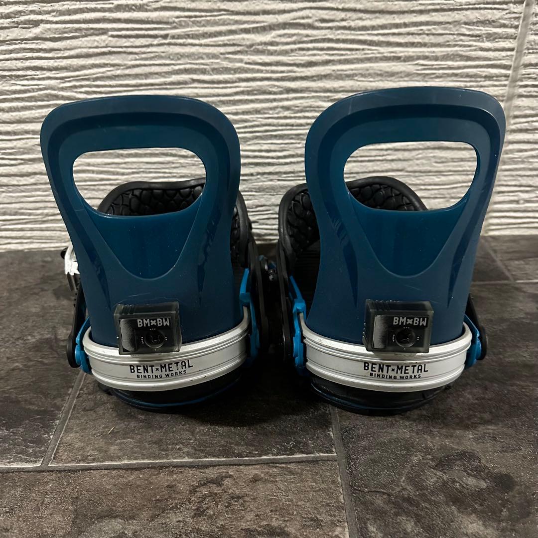 青/黒 スノーボードビンディング　ベントメタル