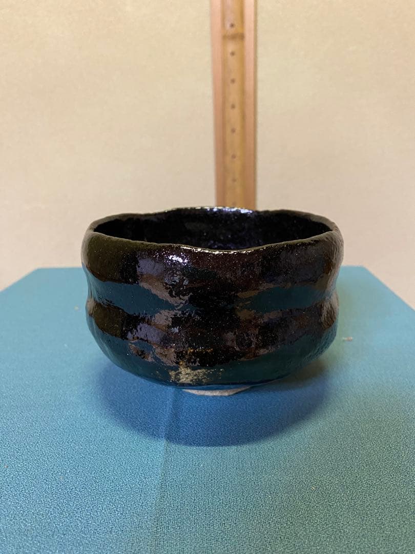 茶道具/黒茶碗　小川長楽 『黒 松声』 鵬雲斎書付 共箱