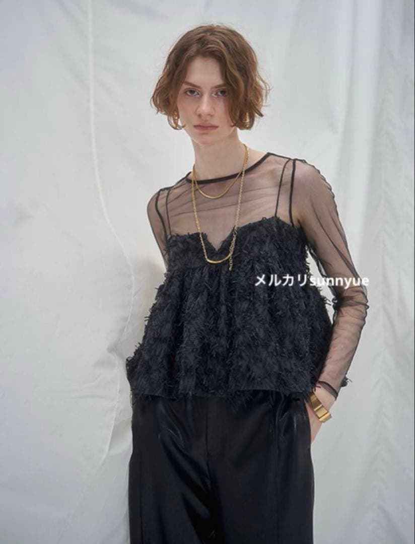 【もも】MECRE ジャガードキャミソール 新品タグ付 即完 ¥25300