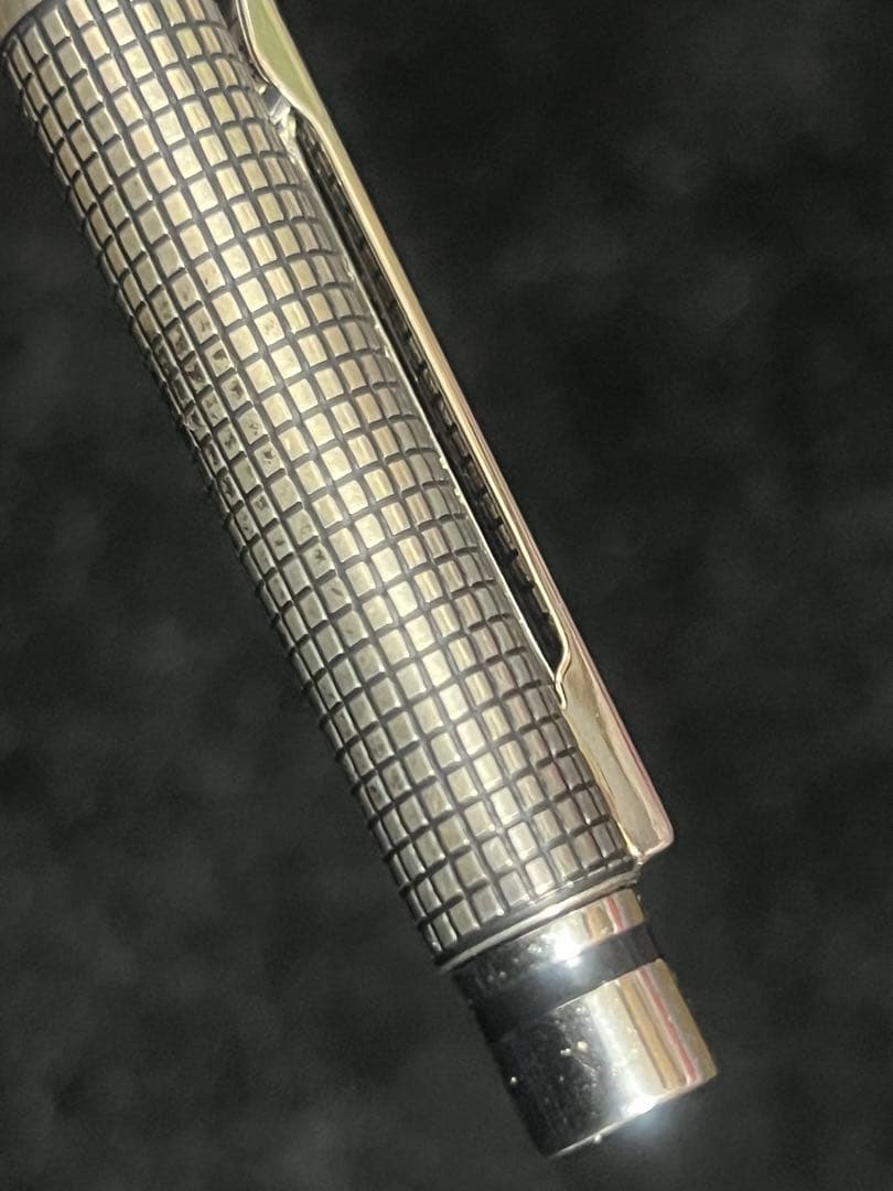 ZEBRA SHARBO ゼブラ シャーボ スターリングシルバー1 格子柄 美品