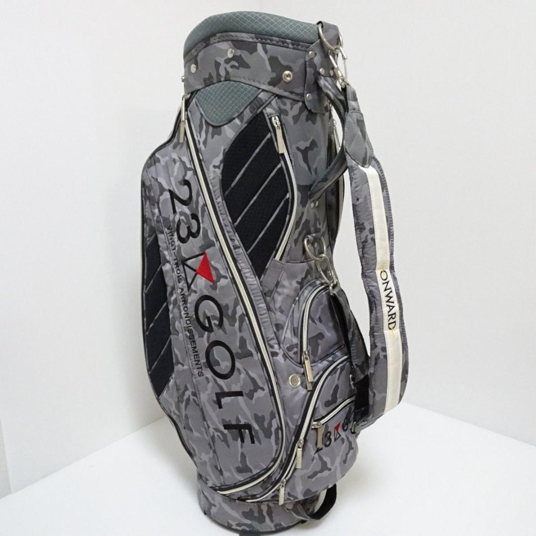 23区GOLF キャディバッグ 9.5型 カートタイプ 迷彩 ONWARD