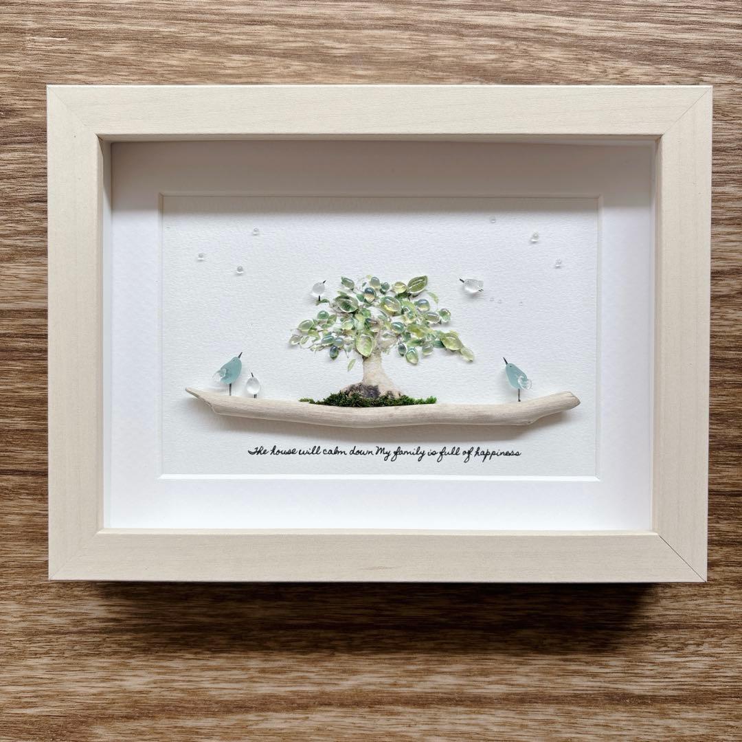 ⑦桜【pink*flower*happiness】春の訪れ シーグラスアート