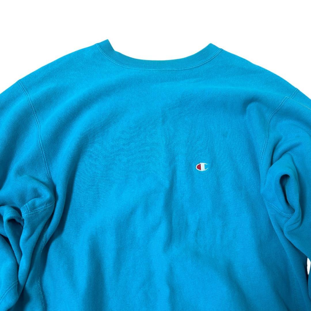 90'sチャンピオンReverse Weaveリバースウィーブ/ターコイズ/XL