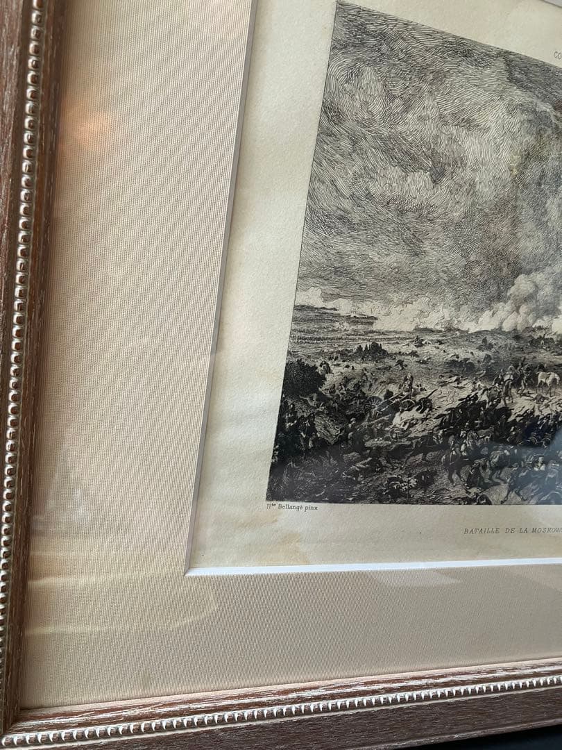 1980〜1900年オークション用カタログエッチング「モスクワ河の戦い」