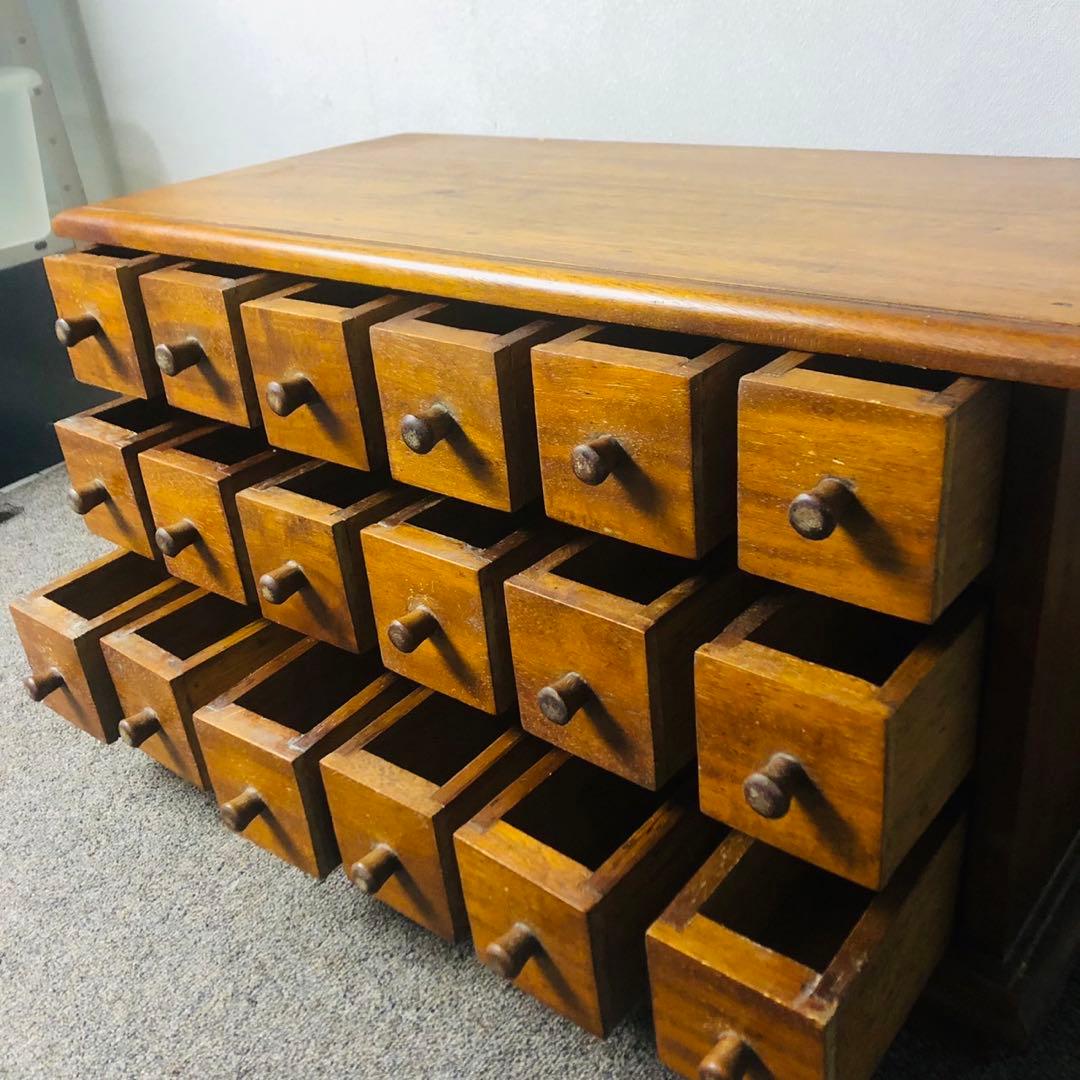 E69骨董品✨薬箪笥 アンティーク骨董 ビンテージ キャビネット 薬箱