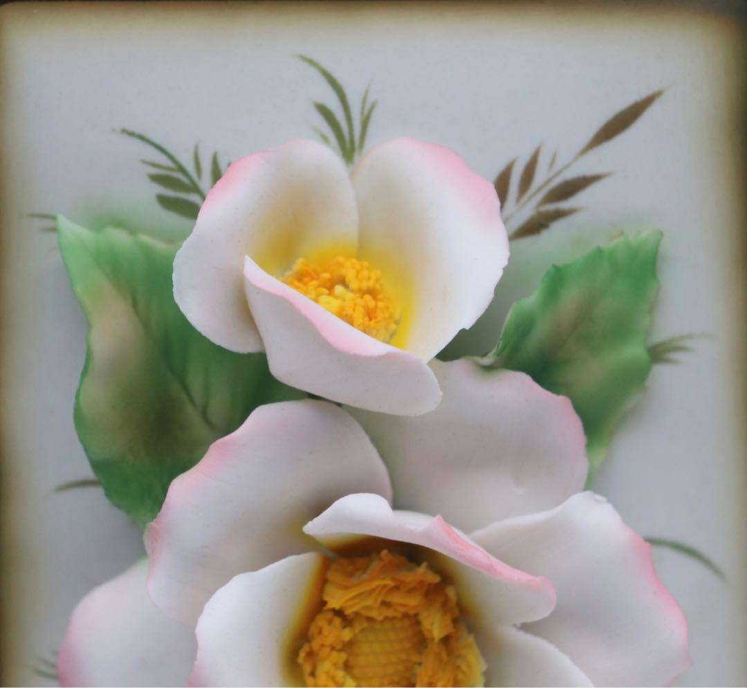 未使用　Fabar 飾り陶器額　イタリア製　0106