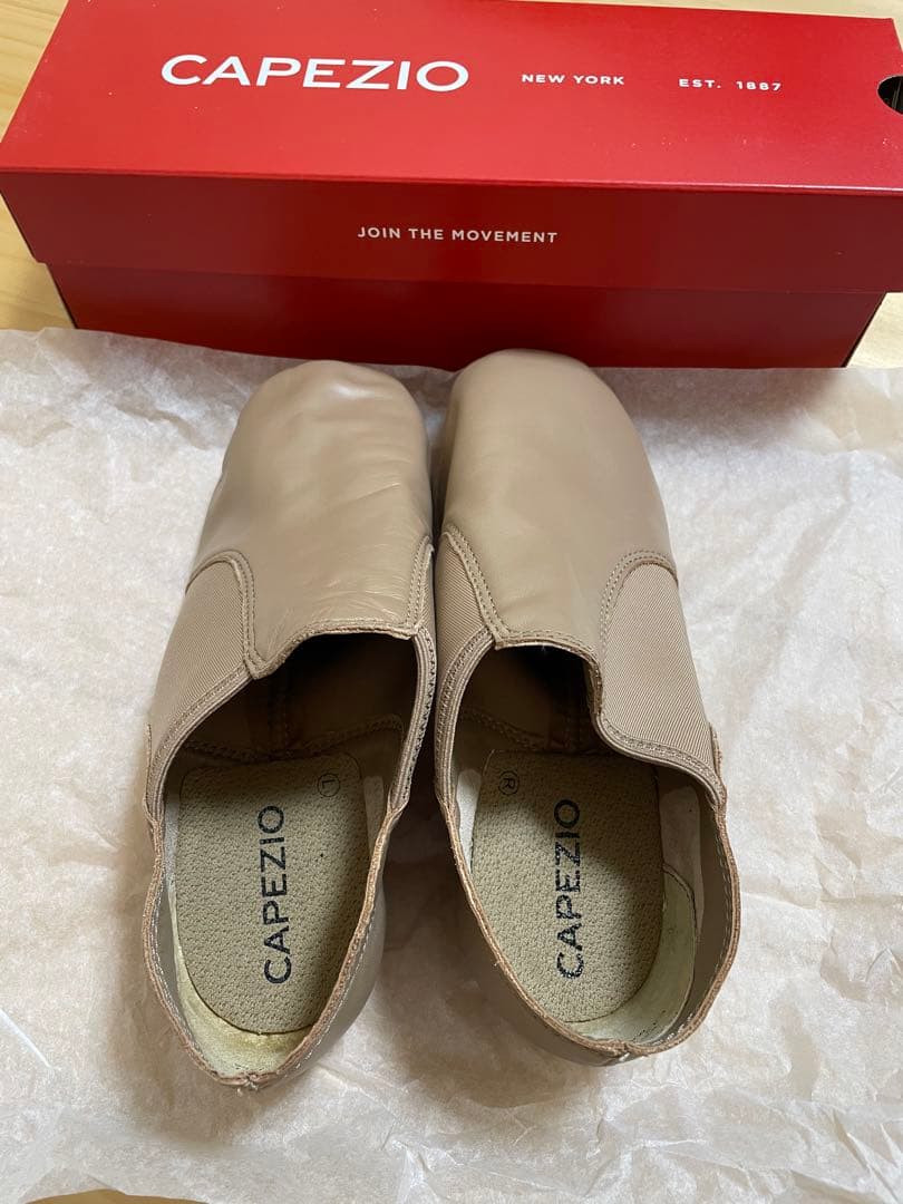 Capezio カペジオ 牛革製 ジャズシューズ EJ2 25cm キャラメル