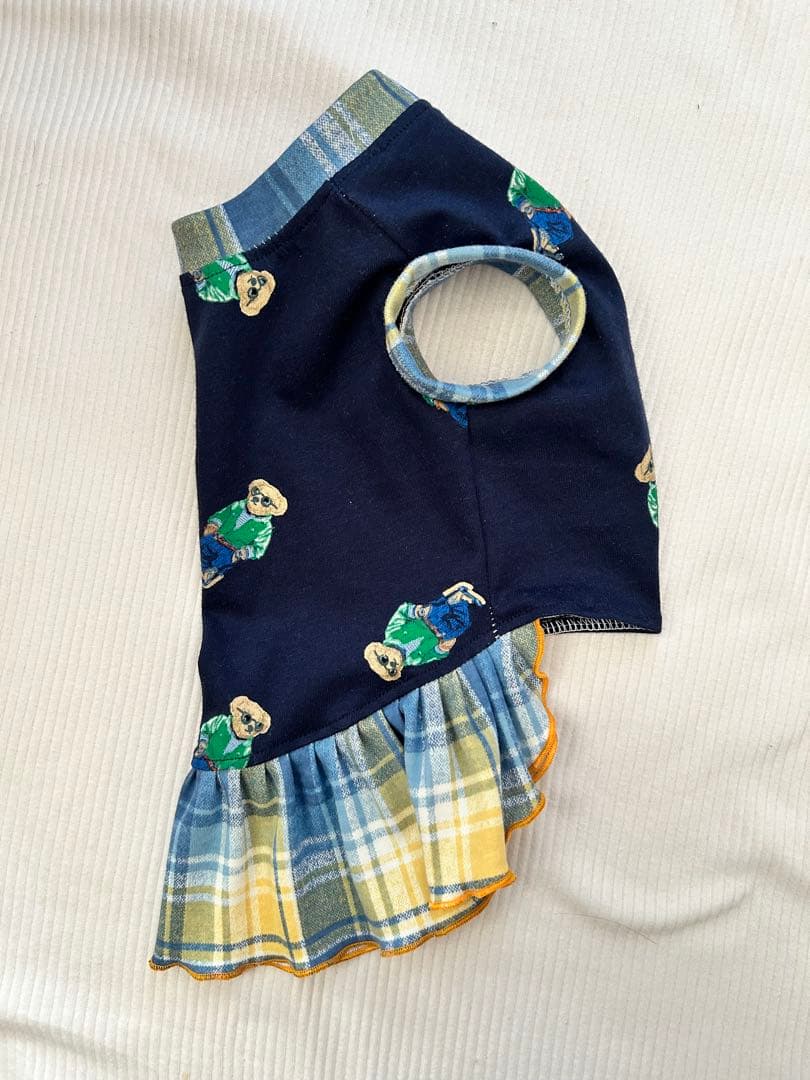 犬服ハンドメイド　タンクトップ(モカ＆アルディ)