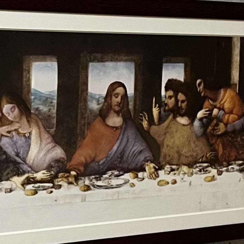 限定マット額装済/レオナルド・ダ・ヴィンチ『最後の晩餐』アートポスター