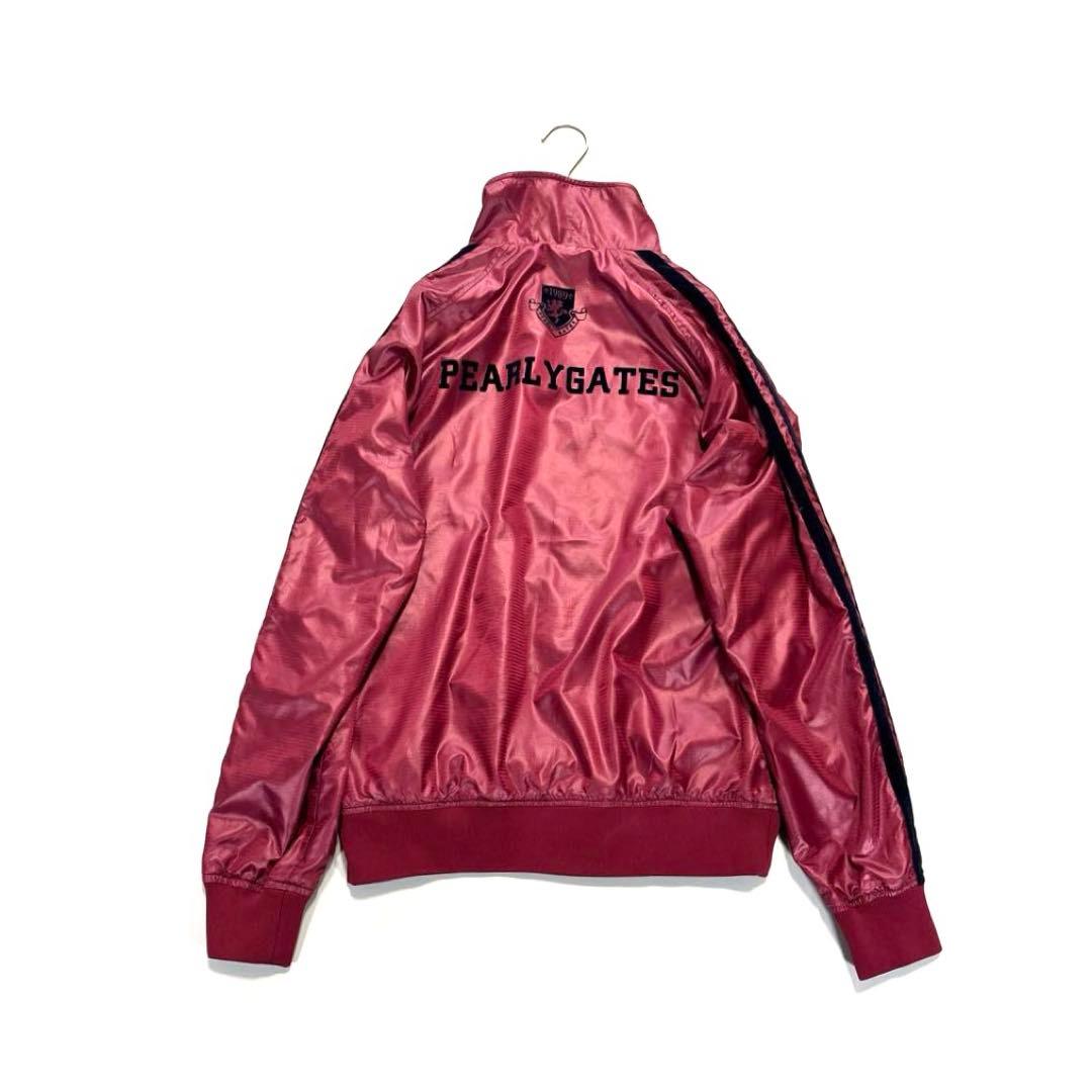 パーリーゲイツ　蓄熱　ブルゾン　ダブルジップ　ボルドー　ワインレッド　3/S