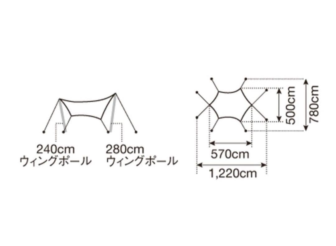 スノーピークアメニティタープヘキサLセット