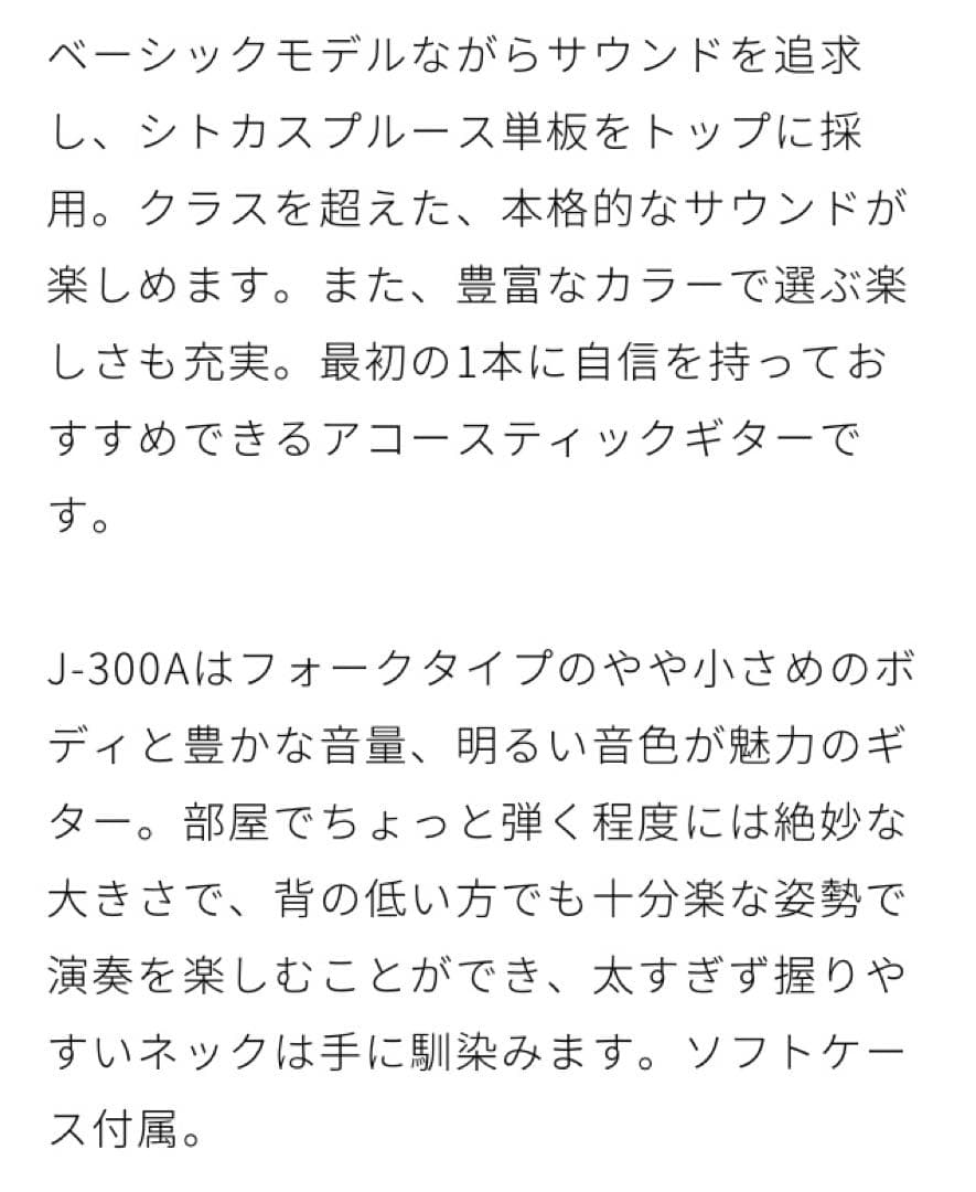 James / J-300A TRD アコースティックギター