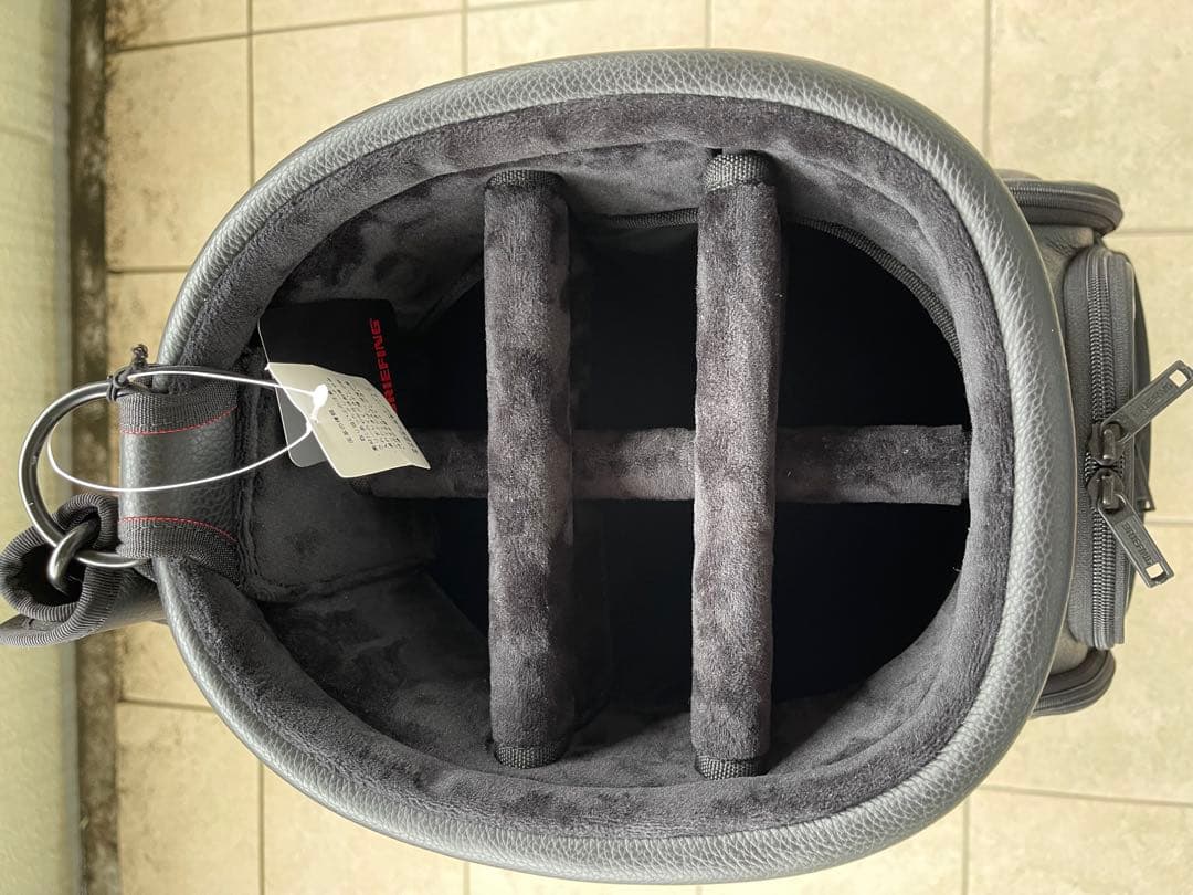 BRIEFING CR-11 ブラックレザーキャディバッグ&ヘッドカバー