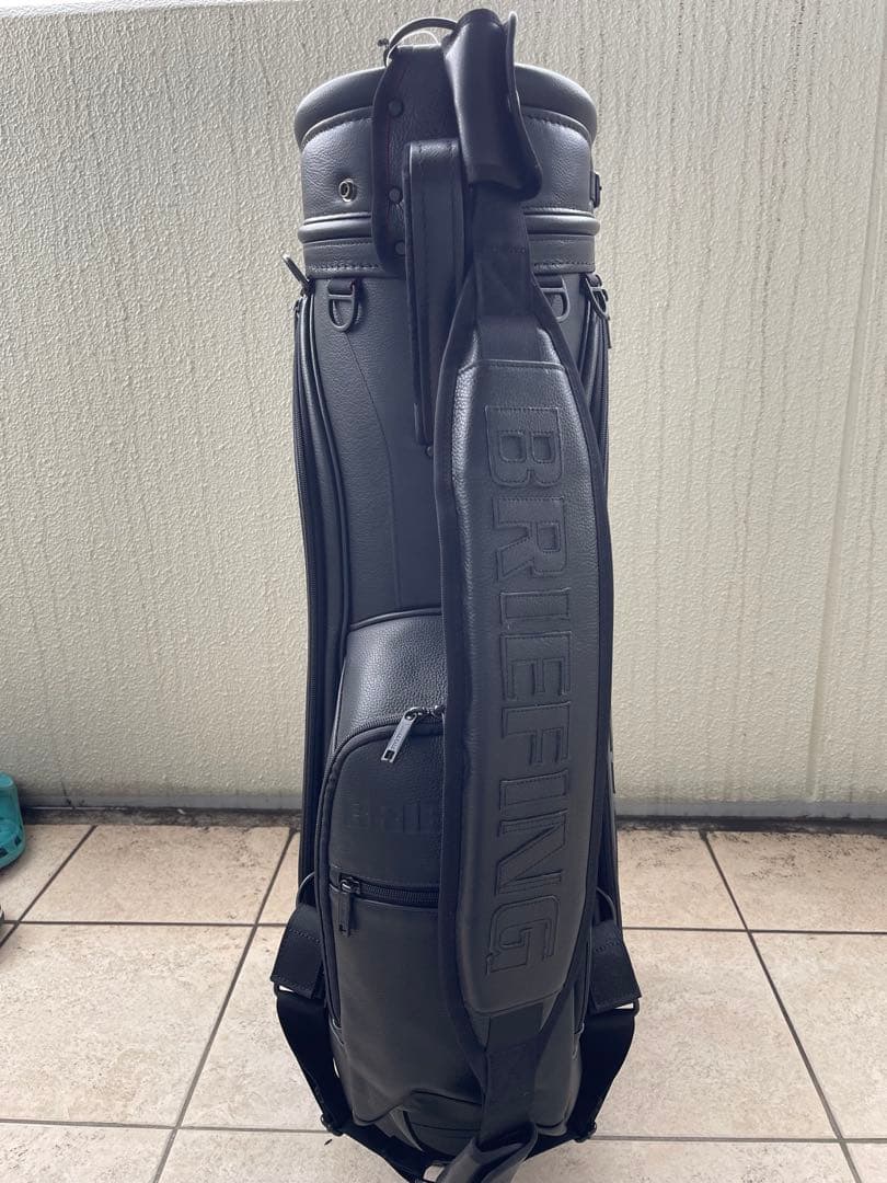 BRIEFING CR-11 ブラックレザーキャディバッグ&ヘッドカバー