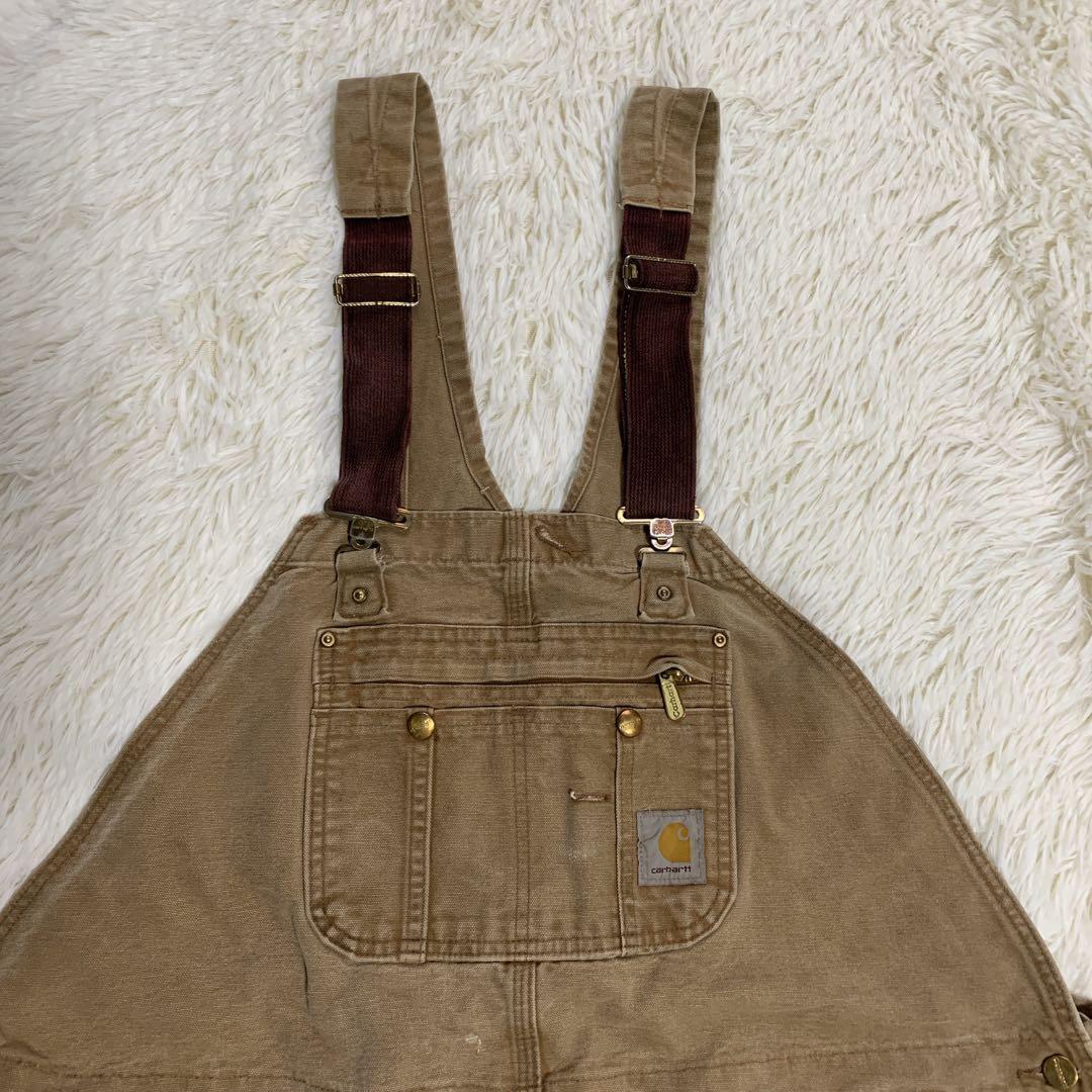 カーハート　ダブルニー　ダックオーバーオール　裏キルティング　54×32