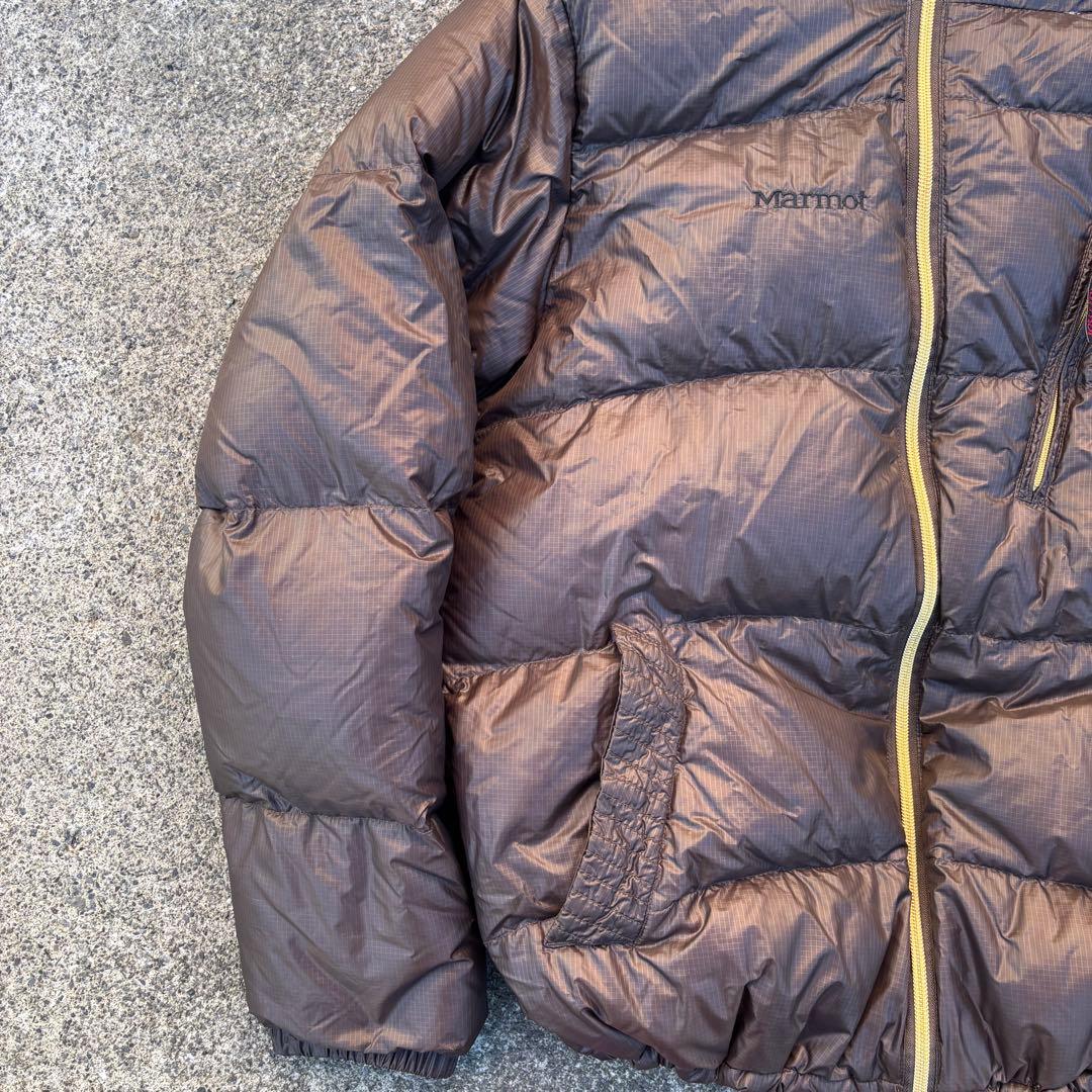 Marmot brown ダウンジャケット ダウンパーカー tech