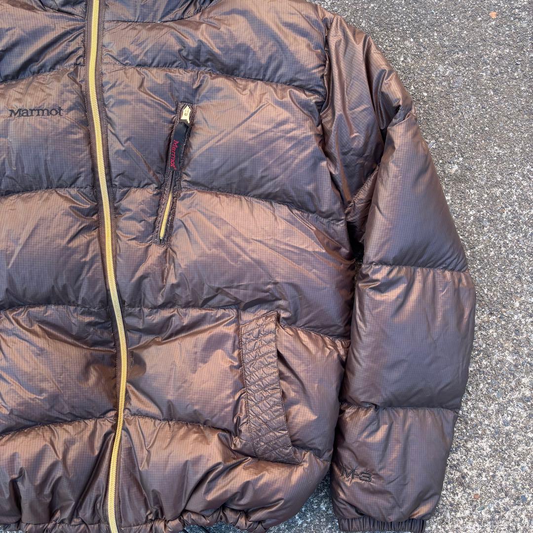 Marmot brown ダウンジャケット ダウンパーカー tech