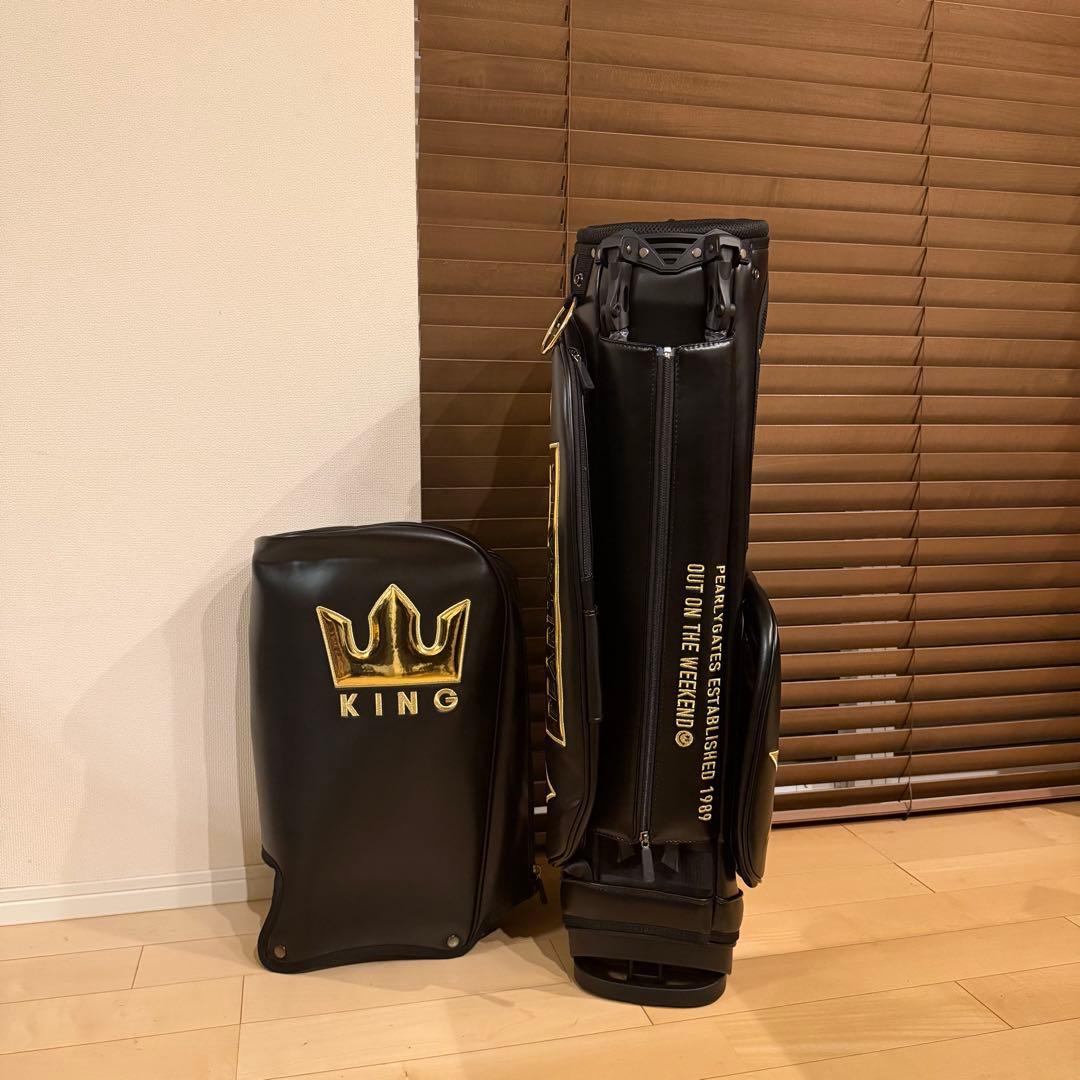 【即発送】PEARLY GATESパーリーゲイツ キャディバッグ ゴルフ 黒金