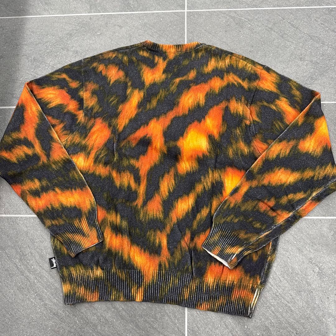 値下げしましたStussy タイガー柄 ニットセーター L