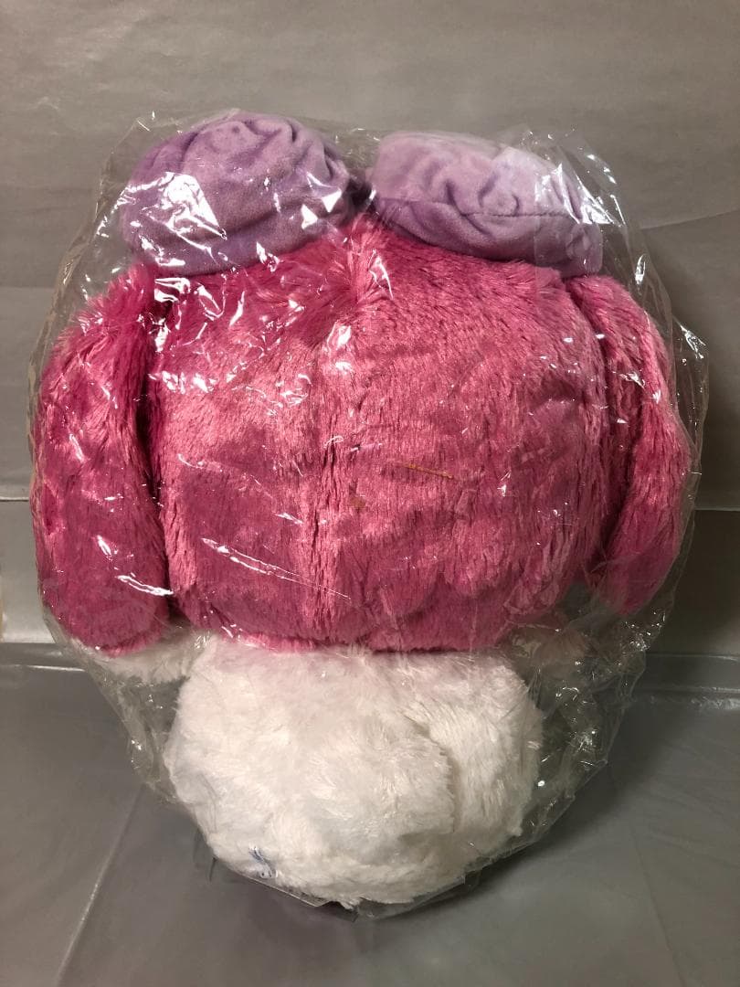 メロディ パフパフぬいぐるみ　Lサイズ　マイメロディ タグ付き