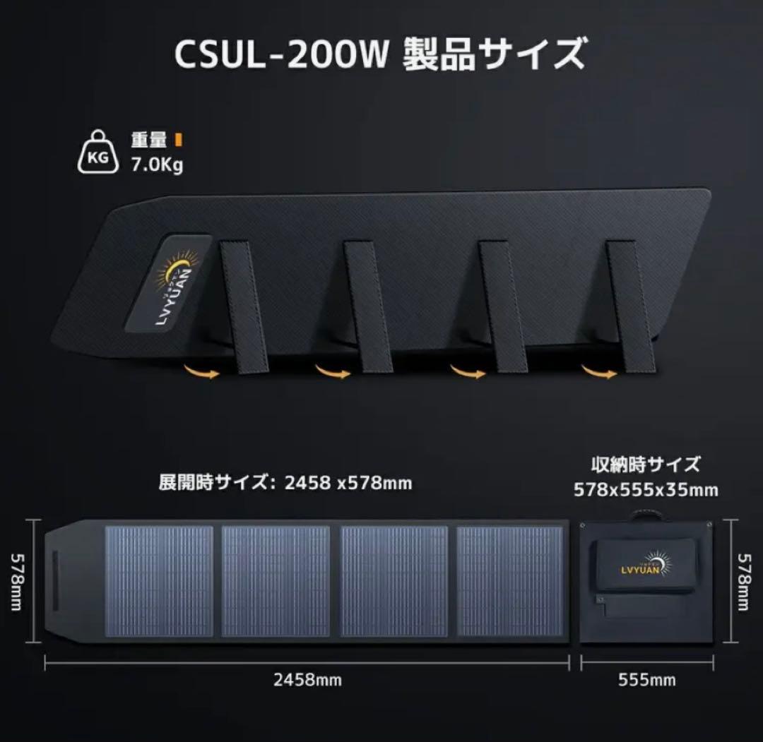リョクエン　200W ソーラーパネル 未使用新品❣️