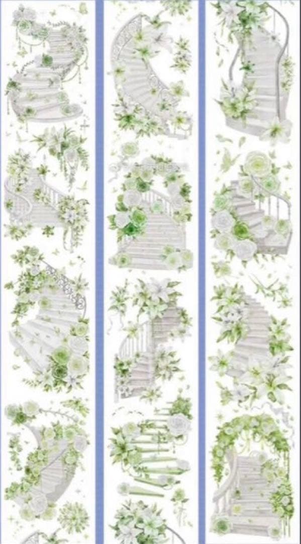 贝壳光 花梯 6cm×5m 海外マスキングテープ　海外マステ　階段