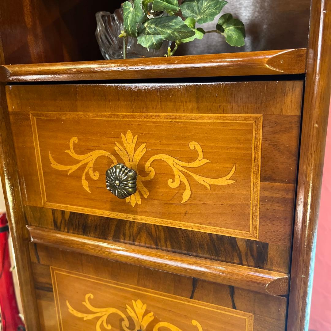 Sale イタリアン アンティークPT 象嵌　３DRコンパクト　キャビネット