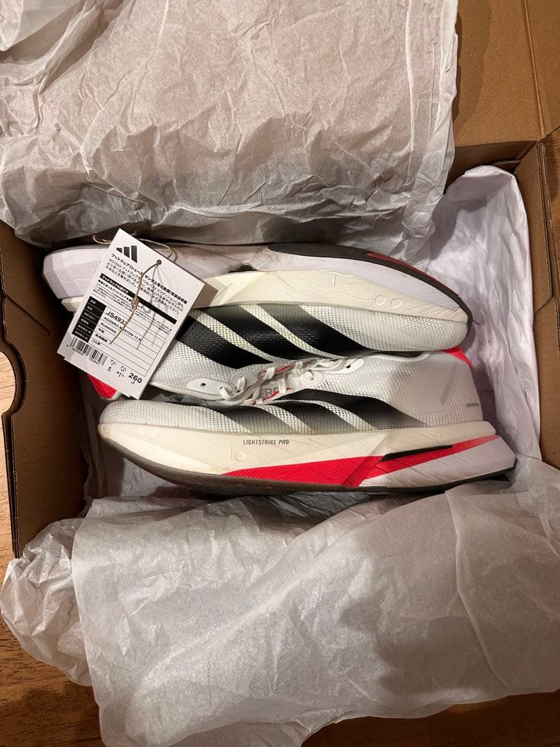 ADIZERO BOSTON 13 M ホワイト/ブラック/レッド