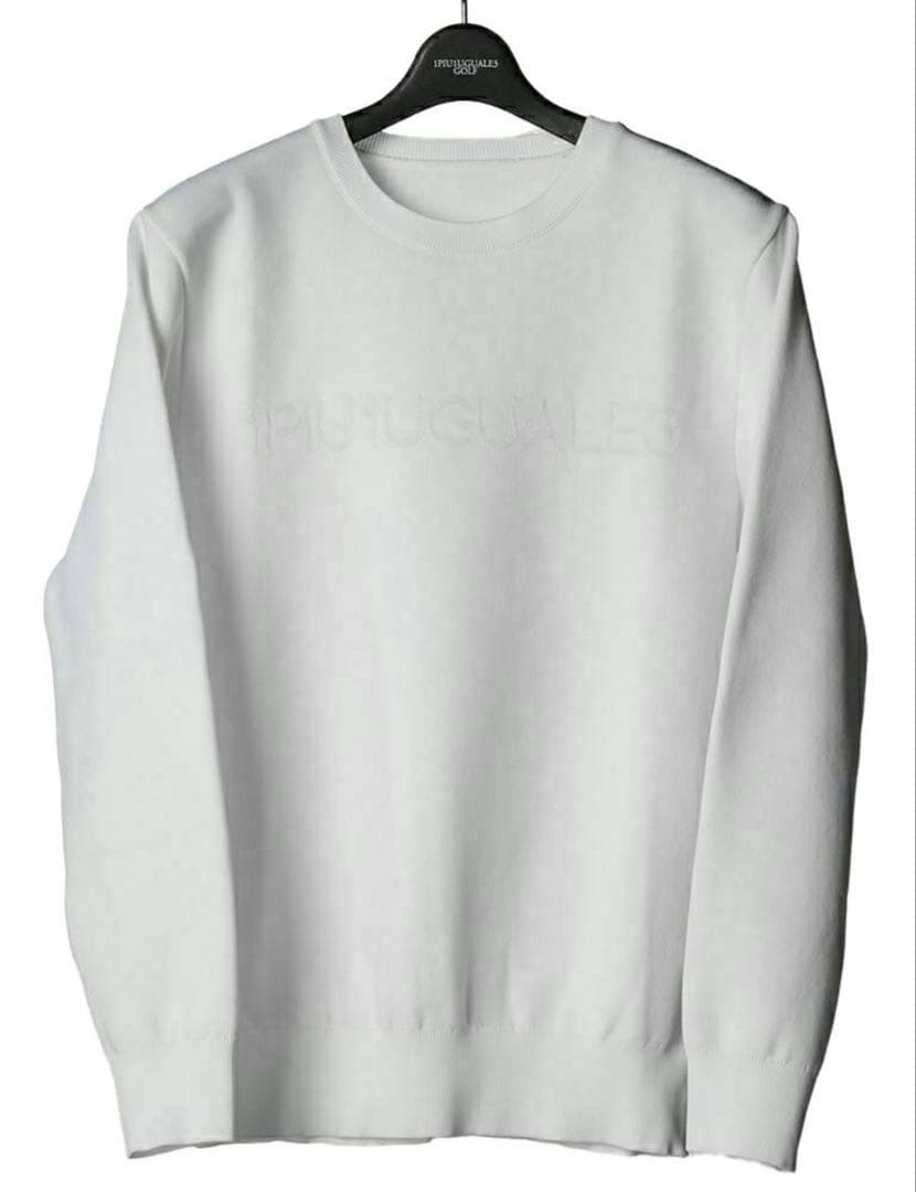 1PIU1UGUALE3 GOLF ウノピュゥ　サークルロゴニット　ホワイト