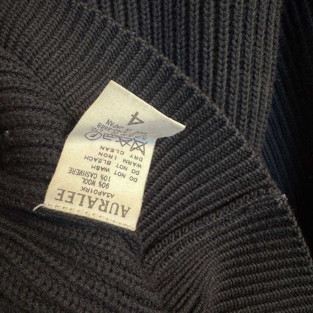 AURALEE/オーラリー CASHMERE WOOL RIB KNIT P/O